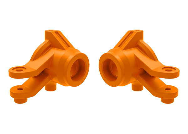 Traxxas TRX10736-ORNG - Steering blocks, left & right (orange)