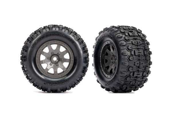 Traxxas TRX10771-GRAY - Tires & wheels, assembled  (2)