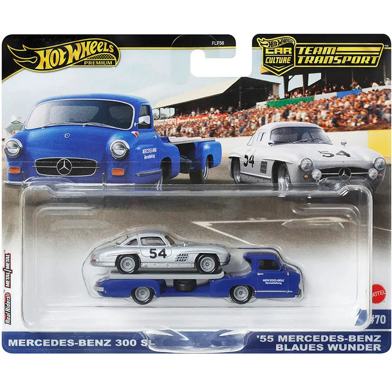 Hot Wheels Team Transport - #70 Mercedes-Benz 300SL & '55 Mercedes-Benz Blaues Wunder