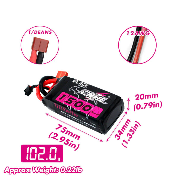 CNHL - 2S 7.4V 1500mah 100C Semi Soft Case Lipo Deans/T
