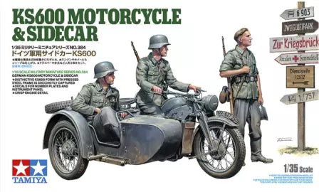 Tamiya 35384 - 1/35 Duitse KS600 Motorfiets & Zijspan