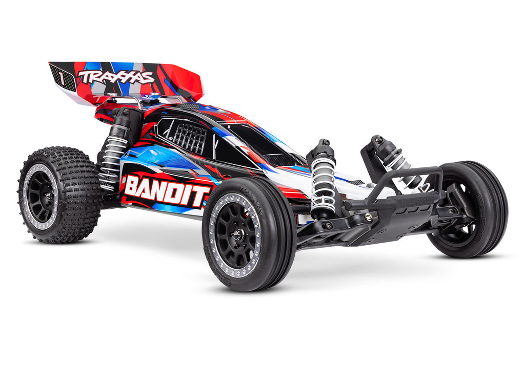 Traxxas BANDIT 1/10 2wd Brushed HD  - Rood (incl accu & USB-C lader)