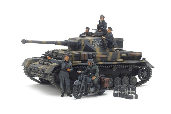 Tamiya 25209 - 1/35 Duitse Tank Panzerkampfwagen IV Ausf.G Vroege Productie & Motorfiets