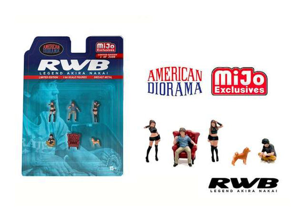 American Diorama - 1/64 RWB Legend Akira Nakai, Diecast Figure's