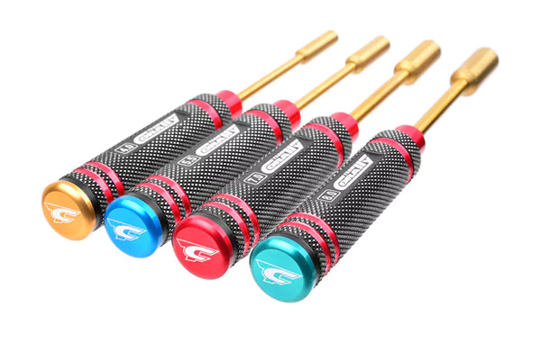 Team Corally - Team Corally - Pro Nut Driver Set - Ti-Ni Coated - 4.0 / 5.5 / 7.0 / 8.0 mm - 4 pcs
