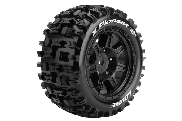 Louise X-ROCKET - Traxxas X-Maxx Monstrer Truck banden met zwarte velg, Hex 24mm