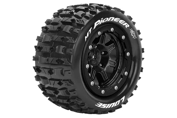 Louise MFT MT-PIONEER - 1/10 TRAXXAS MAXX banden met zwarte velg. Offset 1/2, Hex 17mm (2st)