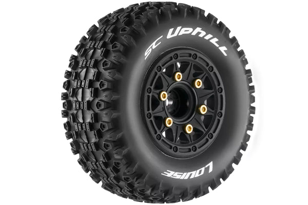 Louise SC-UPHILL - Short Course Truck banden met zwarte velg. Offset 0 & 1/2, Hex 12 / 14 / 17mm
