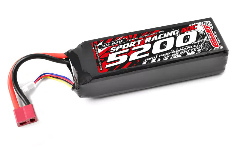 Corally 5200mAh 3S1P 11,1V 60C Semi Soft Case Lipo Battery Deans / T-plug