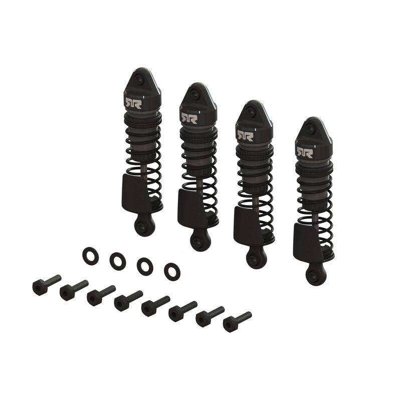 ARRMA ARA-1560 - Aluminum Shock Set, 58mm Length, 2000cSt Oil (4), Gunmetal: GROM