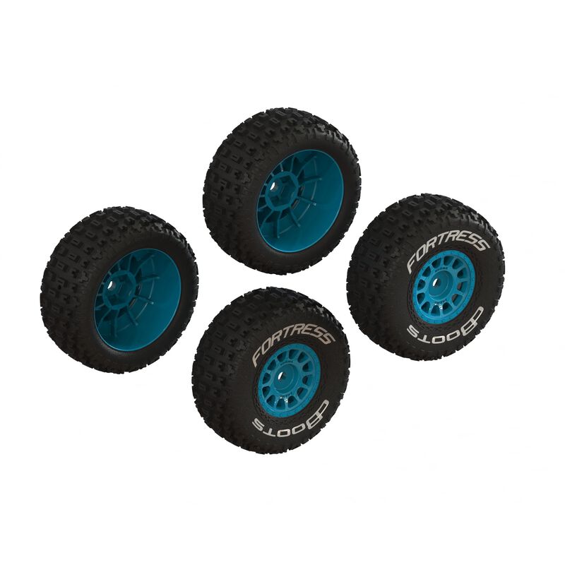 ARRMA ARA-1571 - dBoots 'FORTRESS' Glued Tire Set, Blue (2 Pairs)