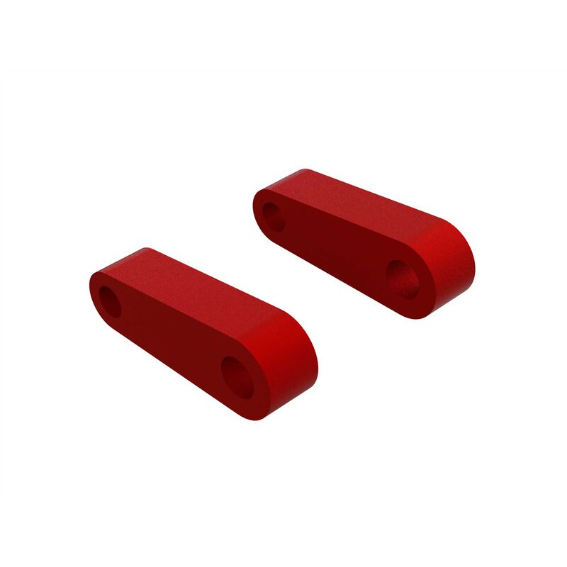 ARRMA ARA330594 - Aluminum Fr Suspension Mounts, Red (2)