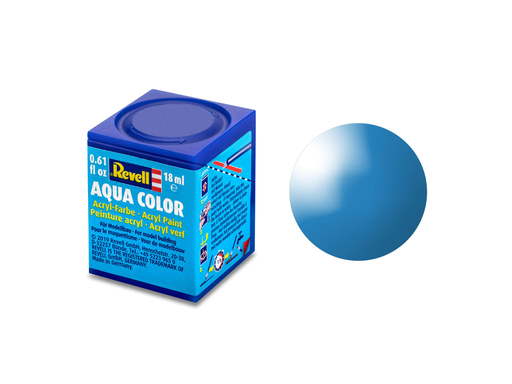 Revell Aqua 36150 acrylverf op waterbasis 18ml - Licht blauw, glanzend #50