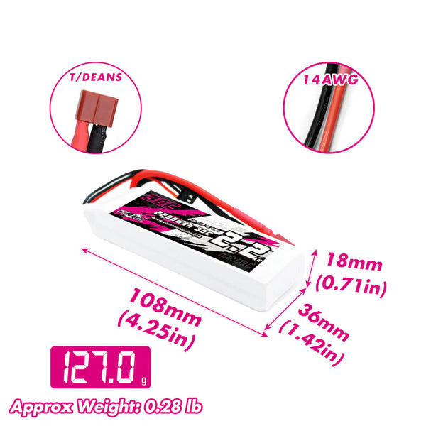 CNHL - 2S 7.4V 2200mah 30C Semi Soft Case Lipo Deans/T