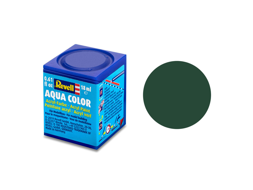 Revell Aqua 36168 acrylverf op waterbasis 18ml - Donkergroen, mat RAF #68