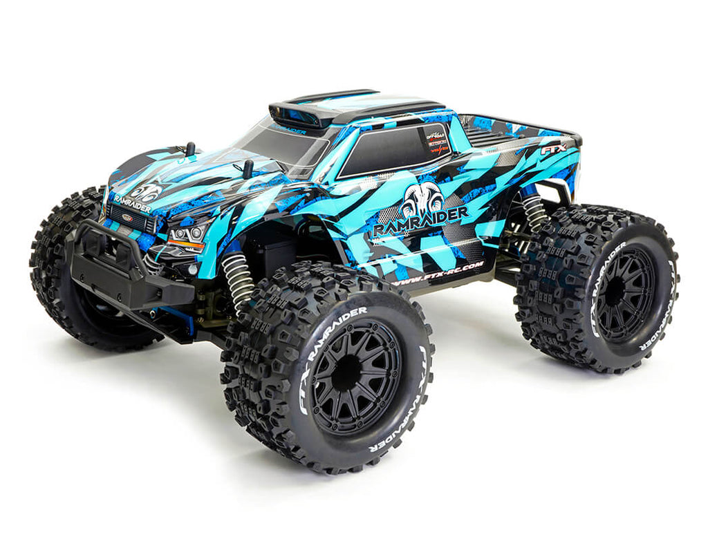 FTX 1/10 RamRaider Brushed MT 4WD RTR - Sky / Blauw