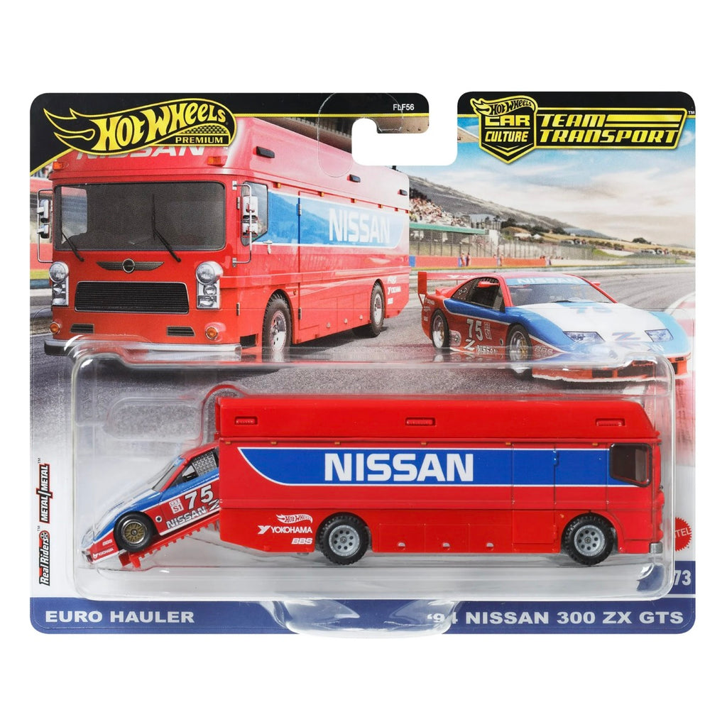 Hot Wheels Team Transport - #73 '94 Nissan 300 ZX GTS & Euro Hauler