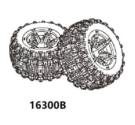 MJX 16300B - Wheel Tire Set