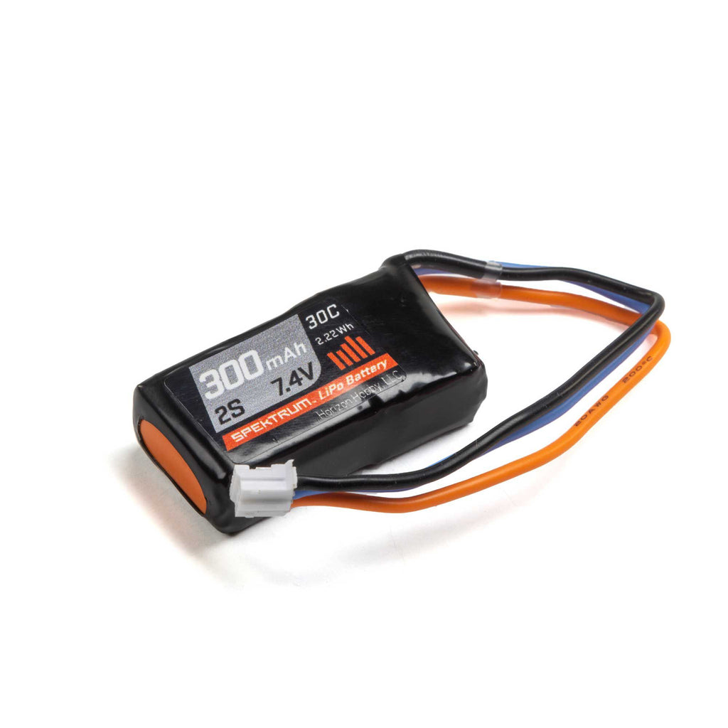 SPEKTRUM 7.4V 300mAh 2S 30C LiPo Battery: PH