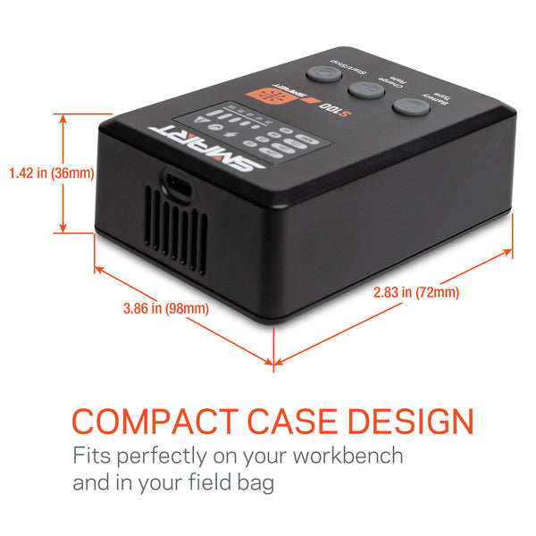 Spektrum S100 1x100W USB-C Smart Charger, 65W USB-C Power Supply Combo