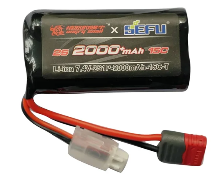 MJX 2000mah 7.4V 2s Lipo Batterij - Deans / T-plug stekker