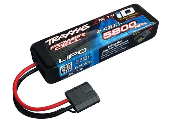 Traxxas TRX2843X - Power Cell LiPo 5800mAh 7.4V 2S 25C , all models ID, TRX2843X