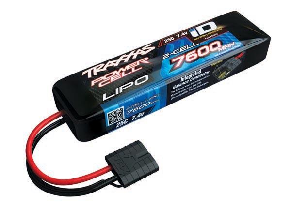 Traxxas TRX2869X - Power Cell LiPo 7600mAh 7.4V 2S 25C , Summit, E-Revo Slas ID