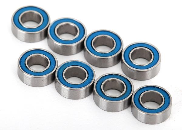 Traxxas TRX7019R - Ball bearings, blue rubber sealed (4x8x3mm) (8)