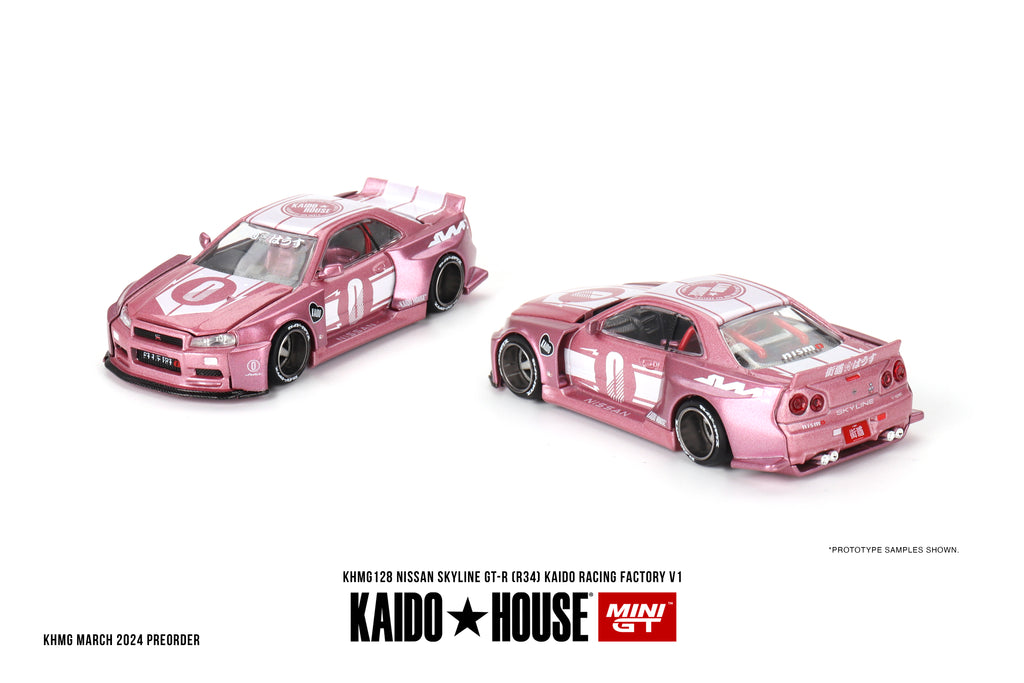 KAIDO HOUSE X MINI GT 128 - Nissan Skyline GT-R (R34) KAIDO RACING FACTORY V1