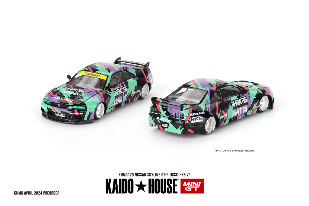 KAIDO HOUSE X MINI GT 129 - Nissan Skyline GT-R (R33) HKS V1