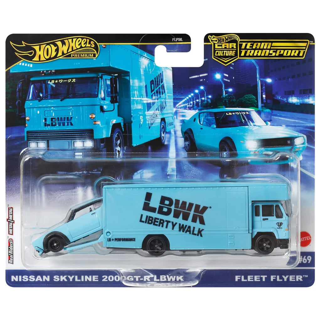 Hot Wheels Team Transport - #69 Nissan Skyline 2000GT-R LBWK