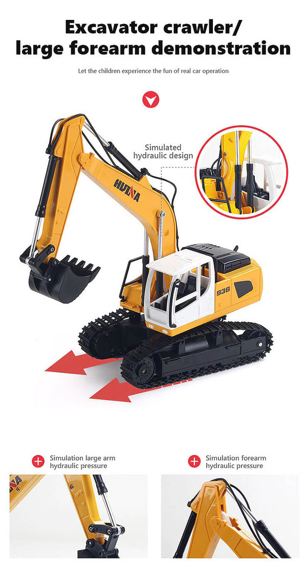 Huina RC 1/24 Excavator 6CH