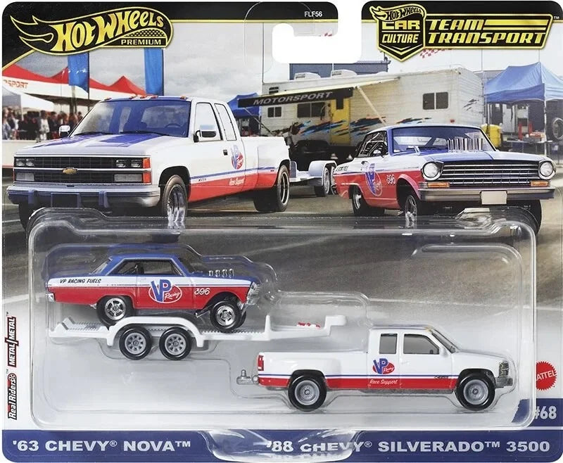 Hot Wheels Team Transport - #68 '63 Chevy Nova & '88 Chevy Silverado 3500