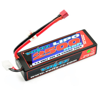 VOLTZ 2500mah 2S 7.4V 40C HARDCASE LIPO - T-stekker