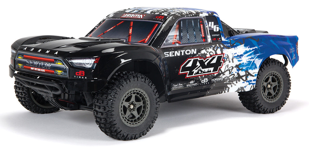 ARRMA Senton 1/10 4WD 3S BLX Short Course Truck RTR - Blauw