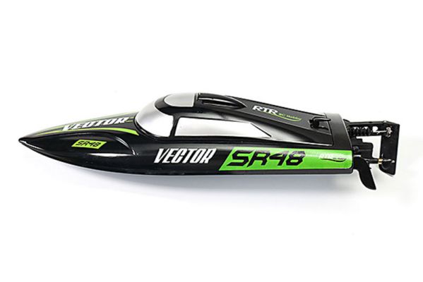 VOLANTEX RACENT VECTOR SR48 BRUSHED BOAT RTR- zwart